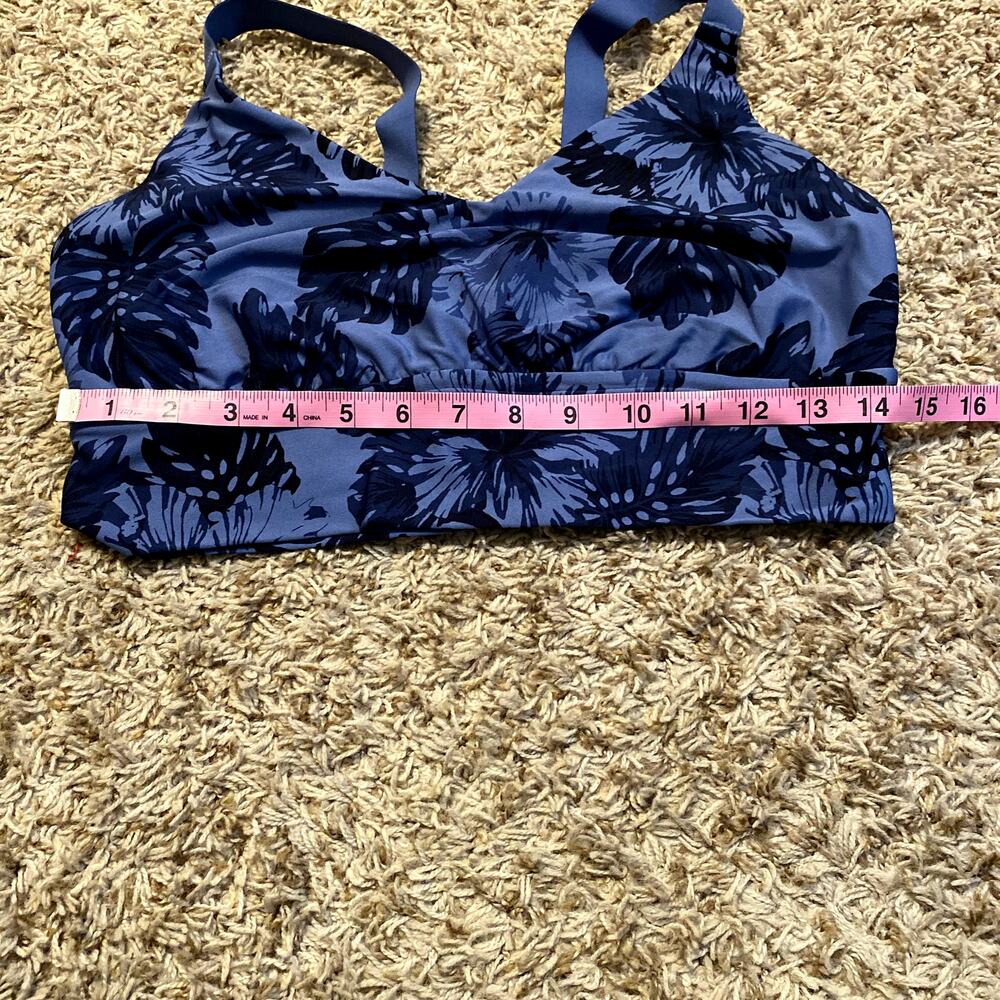 Aerie Womens Large Chill Play Move Monestera Leaf Floral Sports Bra Ballet Back - Picture 5 of 6